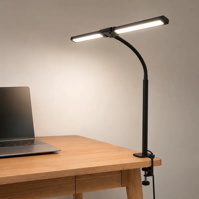 LED Desk Lamp – Dimmable with Flexible Arm, Modern Design for Home Offices or Bedrooms