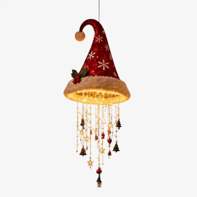 Lichtmütza – Aufhängbare Weihnachtsmütze mit LED-Beleuchtung