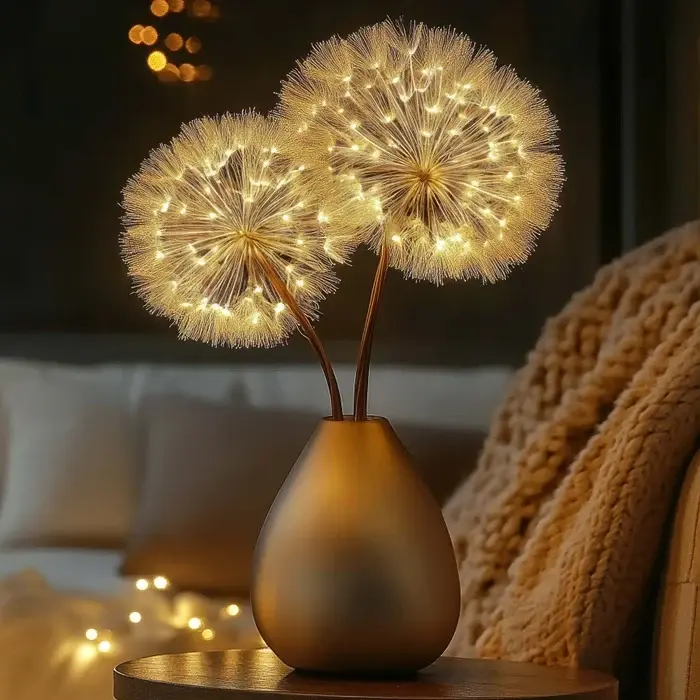 Lichttakken paardenbloem – sfeerverlichting met ronde lichtbollen, 1 tot 5 stuks