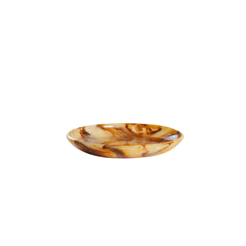 Light & living schaal Belawan glas bruin 34 x 6 cm