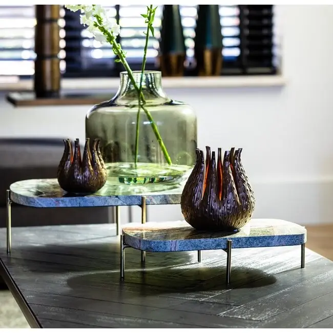 Light & Living theelicht Medusa keramiek mat koper