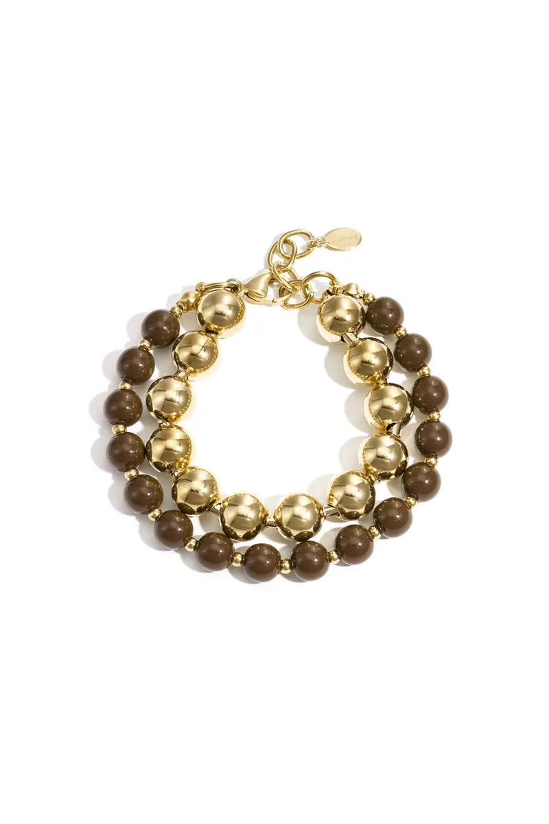 Linked bead bracelets