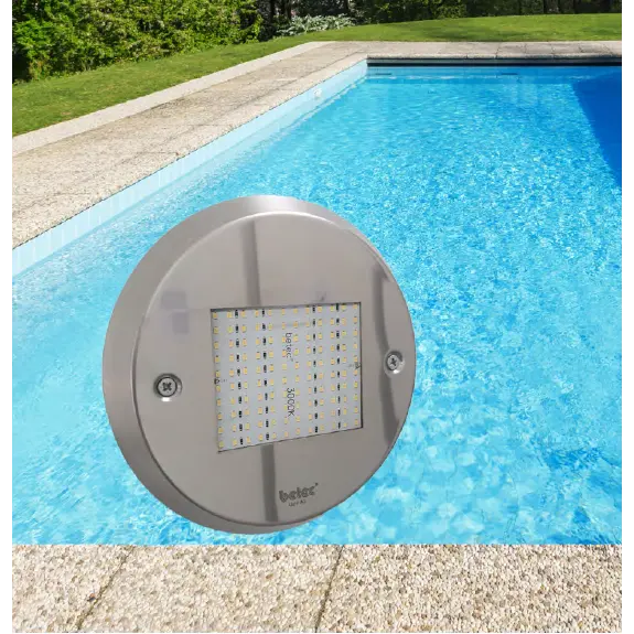Linsen-Ø - LED-Poolstrahler, Linsen-Ø 185 mm, Edelstahl V4A