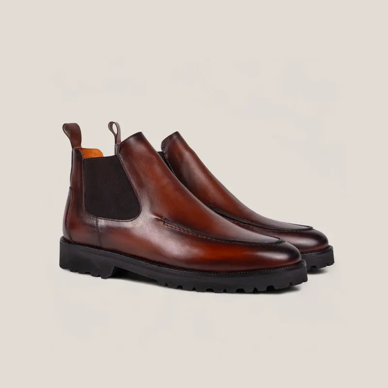 Livorno Country - Cognac Brown Patina Leather