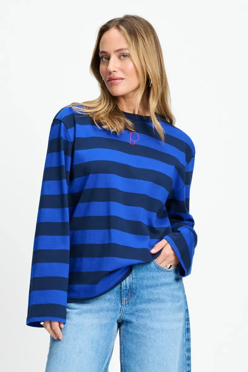 LONGSLEEVE - Joy Striped Blue