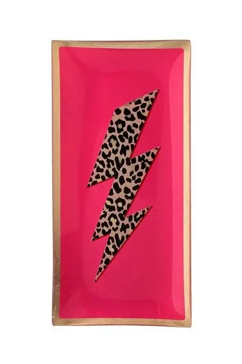 Love Plate L , Leopard neon pink,  Gift Company