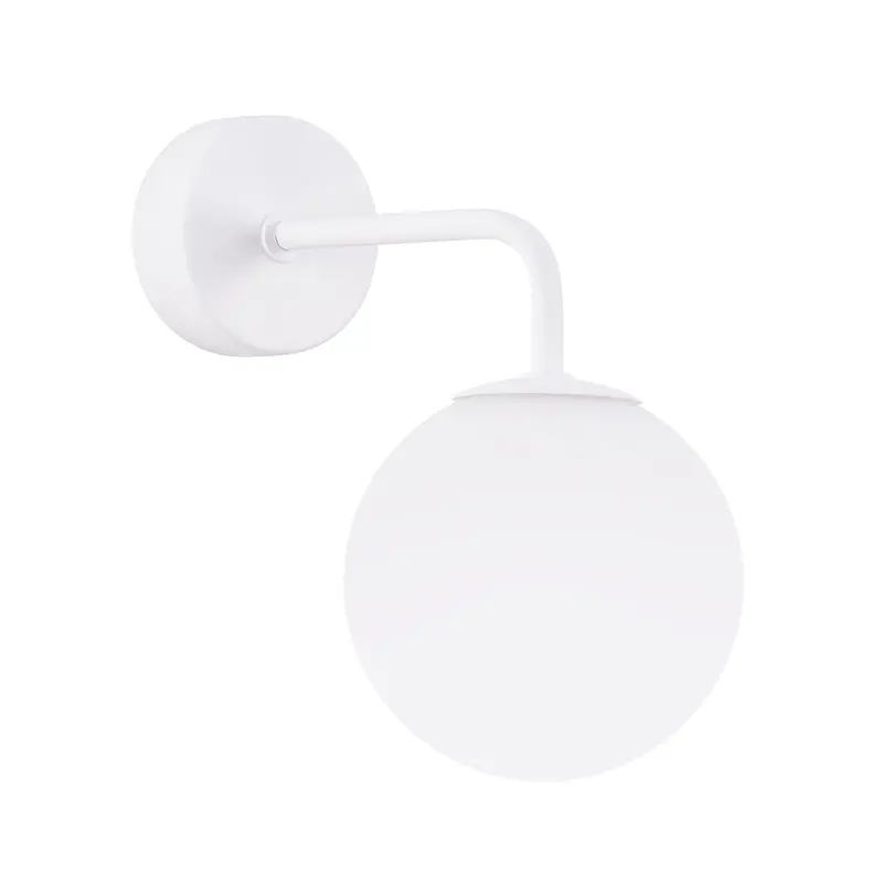 Luara - Weiße Wandleuchte mit mattiertem Glasschirm