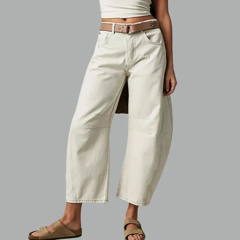 Luisa | Damen High-Waist Barrel-Leg Relaxed-Fit Jeans