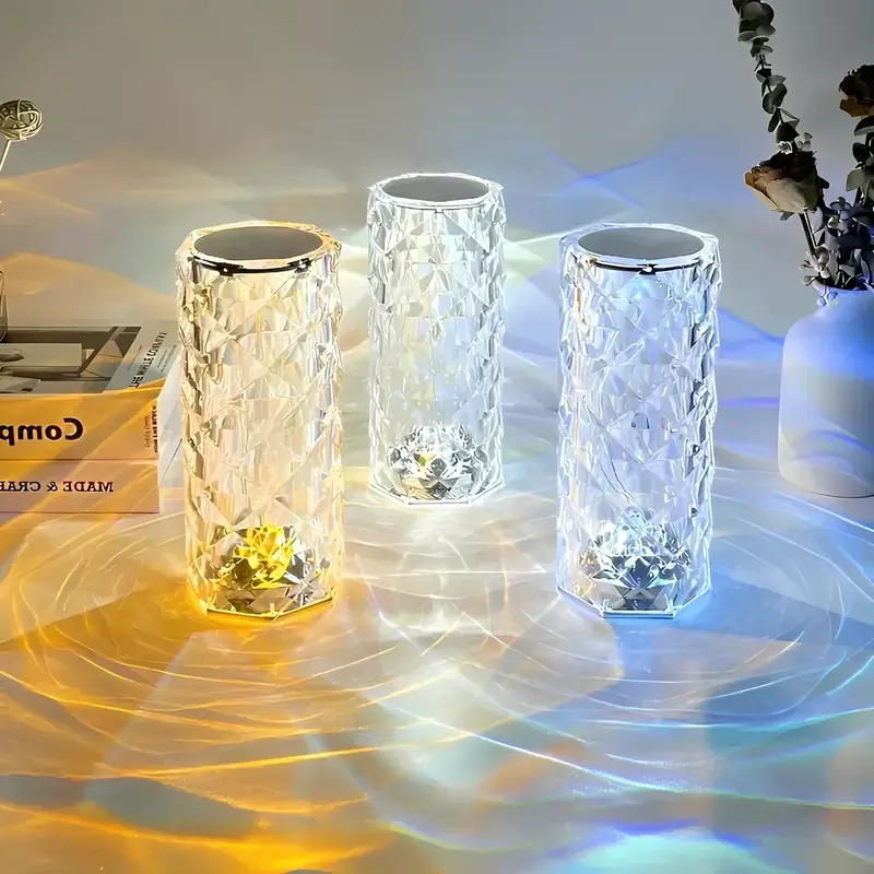 Luméa Kristallen Tafellamp – Dimbare LED Lamp met 16 Sfeervolle Kleuren