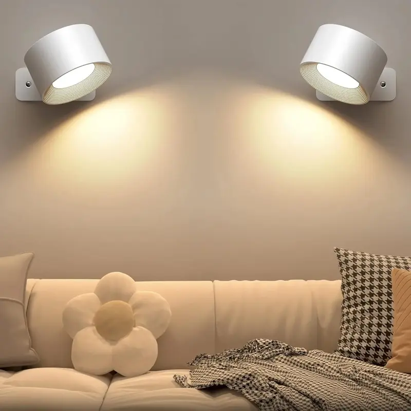 Luminova 360° - Draadloze LED-Wandlamp (1 + 1 Gratis) - Oplaadbaar en Draaibaar