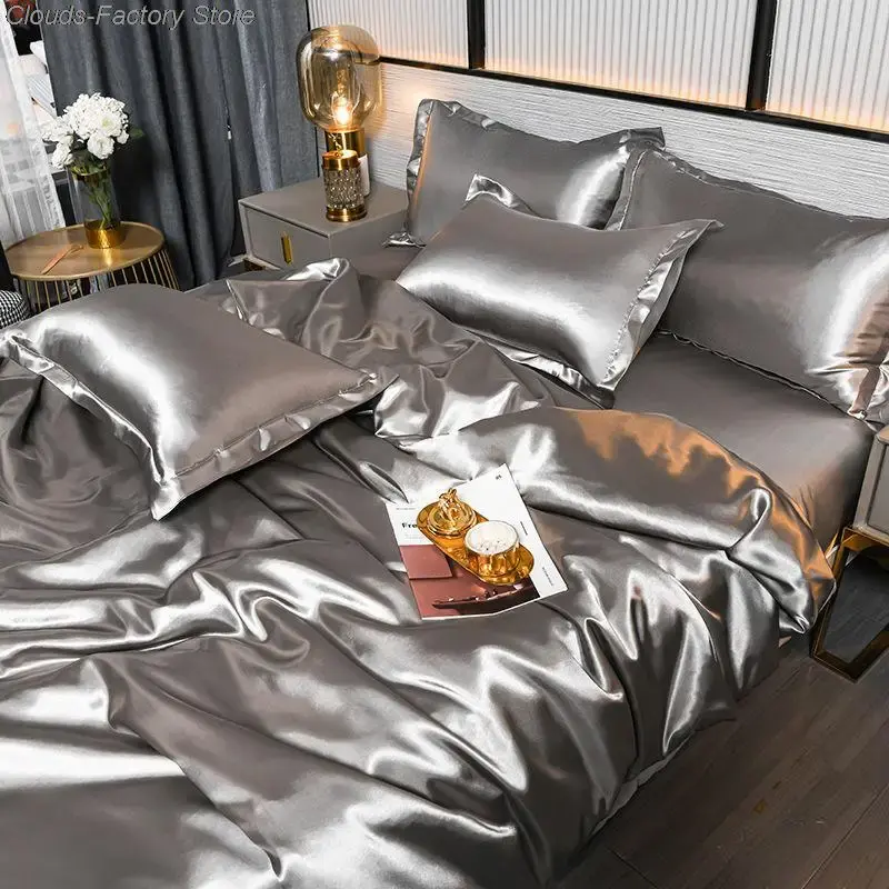 Luxe Satijnen Dekbedovertrek (Uni-Kleur) – Zijdezacht & Kleurvast