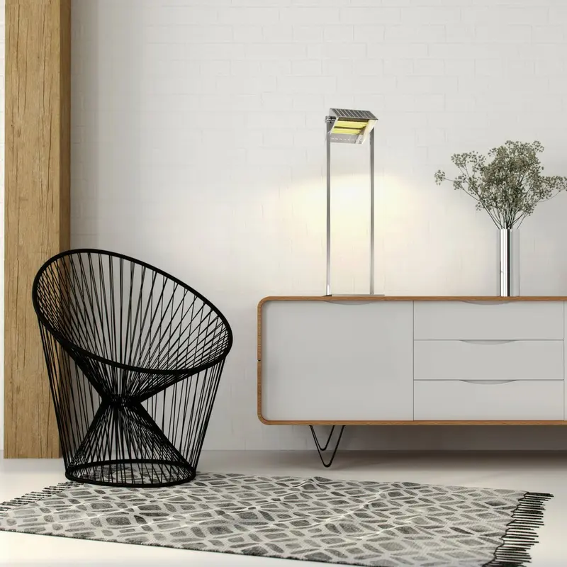 Luxuriöse - LED-Stehleuchte im Art-Deco-Stil