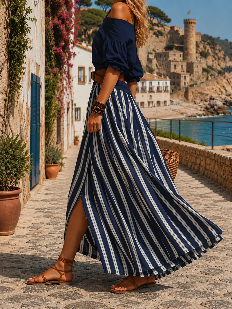 Marina | Atmungsaktives und elegantes schulterfreies Damen Set