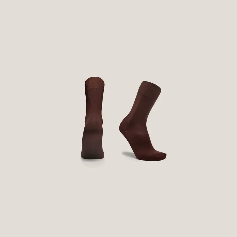 Merino Wool Socks - Coffee Brown