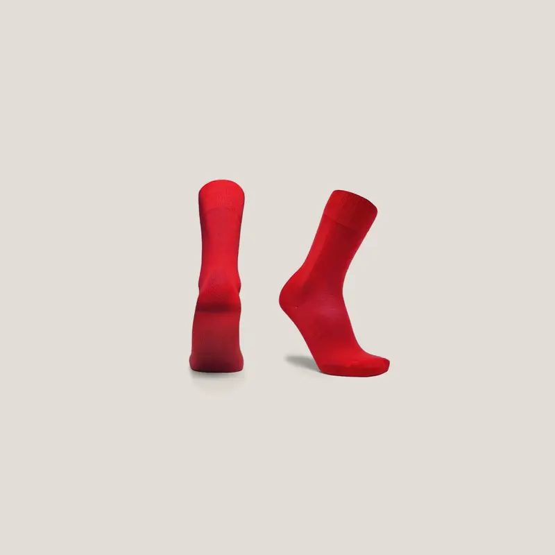 Merino Wool Socks - Red
