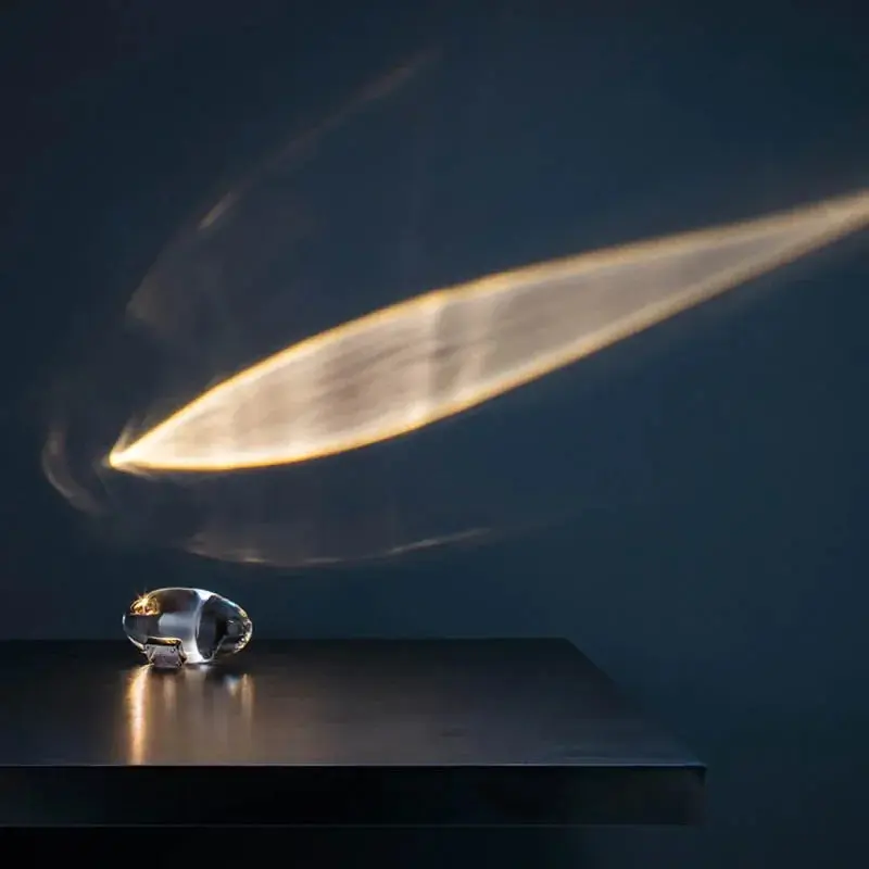 Mesalux - LED-Tischleuchte mit Kristallglas, USB