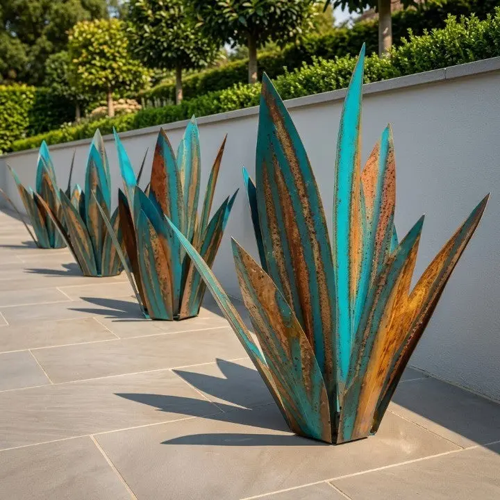 Metalen Tuinbeeld – Agave Design, Roestlook & Weerbestendig