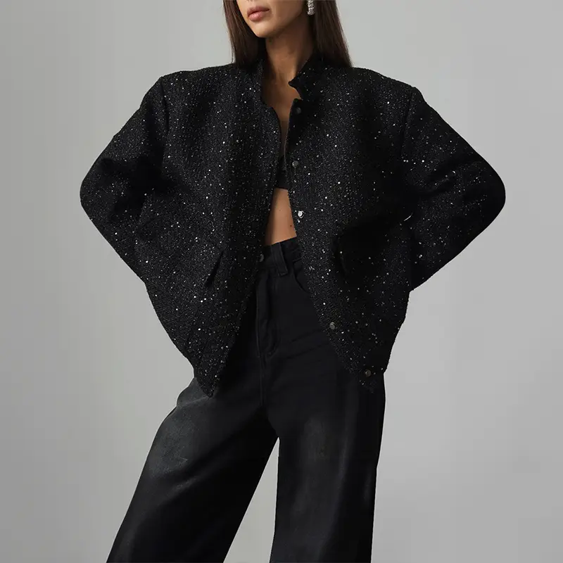 Metallisch glänzende Jacke