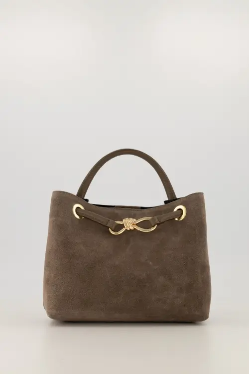 Mimi suede bag - Soft taupe