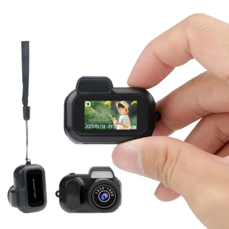Mini Camera 1080P – compacte digitale camera met scherm en draagkoord