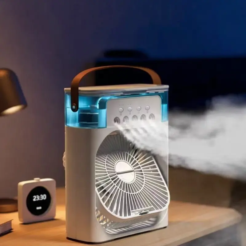 Mini Luchtkoeler – USB tafel aircooler met mistfunctie en 3 standen