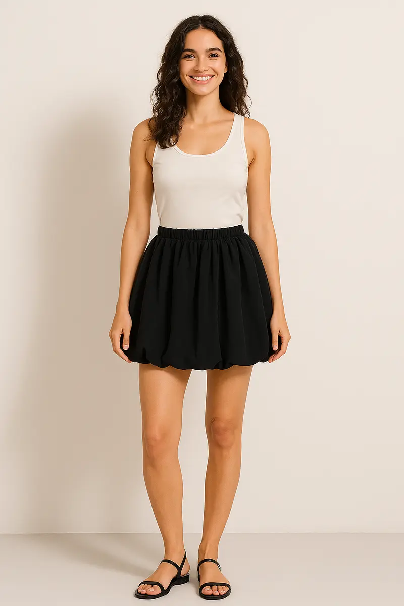 Mini Rok met Ballonvorm – Speels & Comfortabel