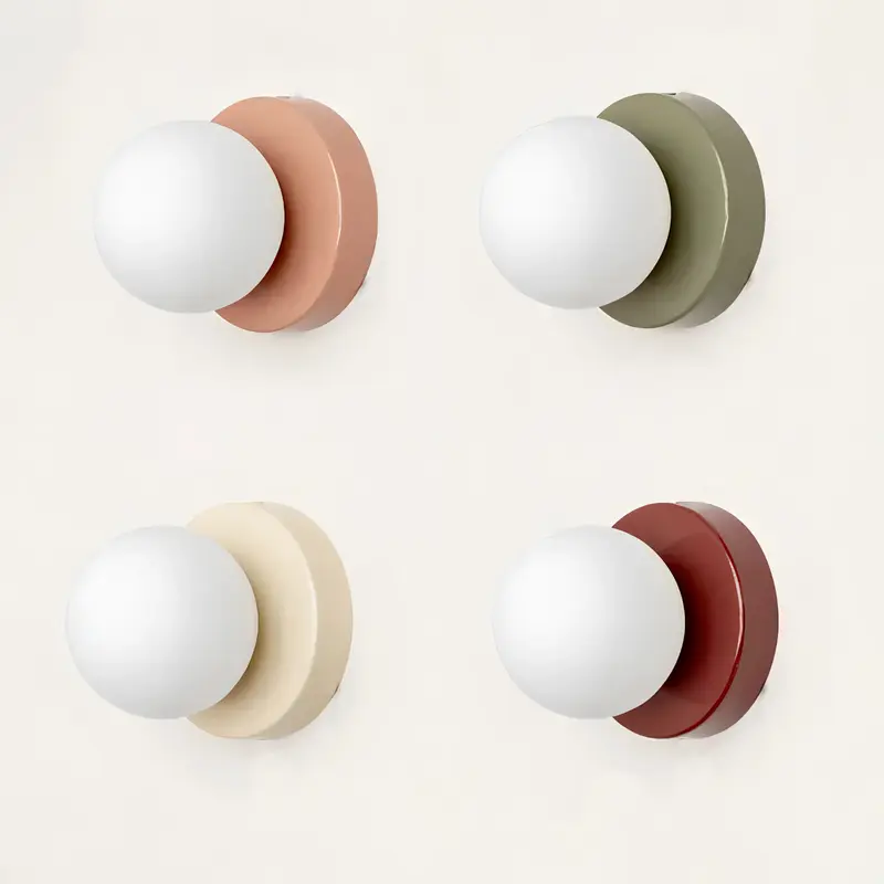 Minimalist Scandinavian Wall Sconce with Glass Shade