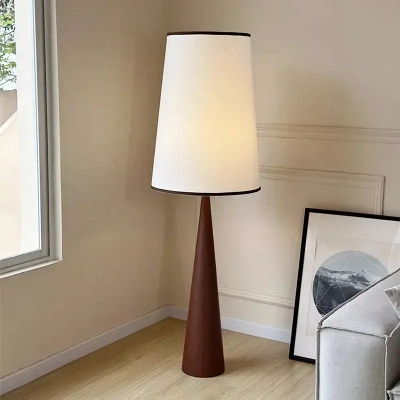 Minimalistische Houten LED Vloerlamp in Scandinavische Stijl
