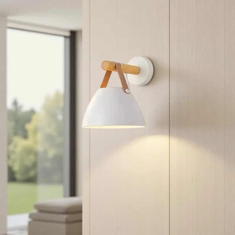 Minimalistische - Wandleuchte mit kuppelförmigem Schirm