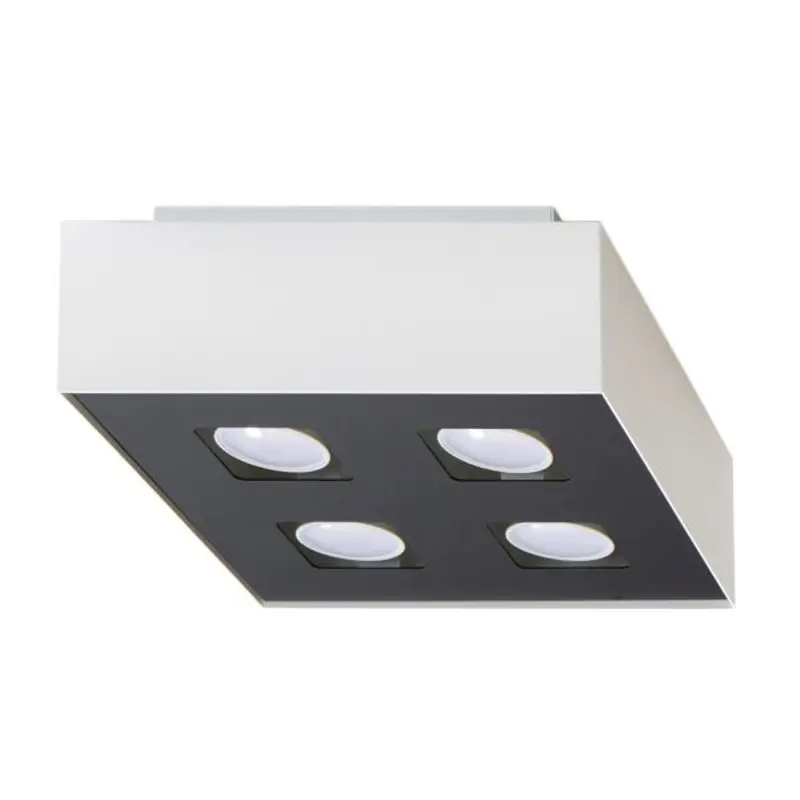 Mono - 4 Deckenleuchte, weiß, aus Stahl, 24 × 24 cm