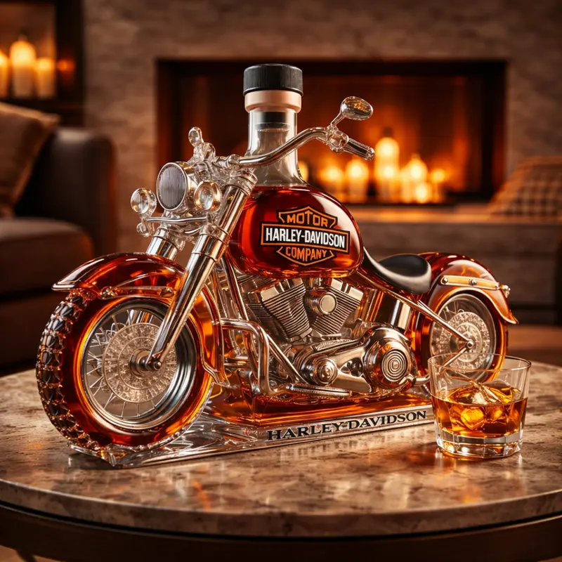 Motor Karaf 350 ml – Glazen Fles met Klassiek Cruiserdesign