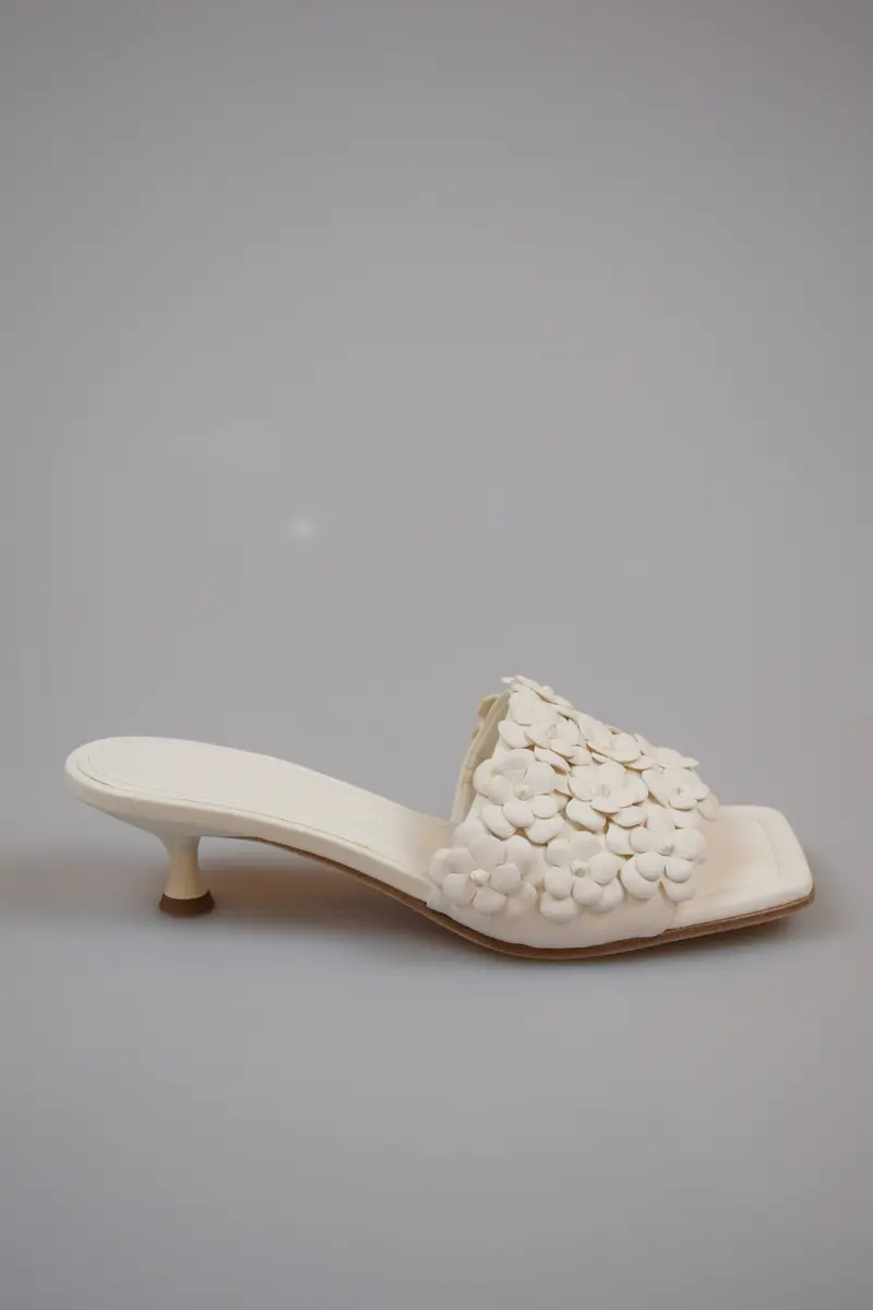 Mule Kitten Heel Nappa Butter