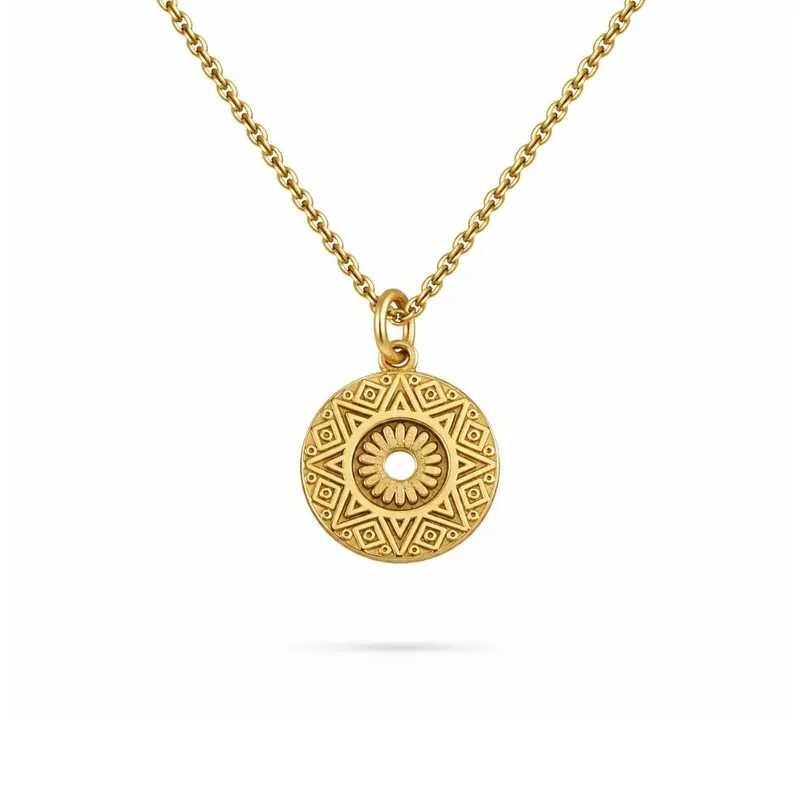 Muntjes Ketting Goldplated Azteca