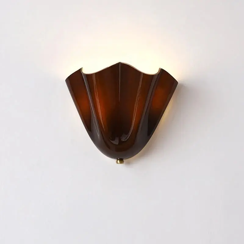 Murena - Retro-Glaswandleuchte, mehrfarbig, im Muscheldesign