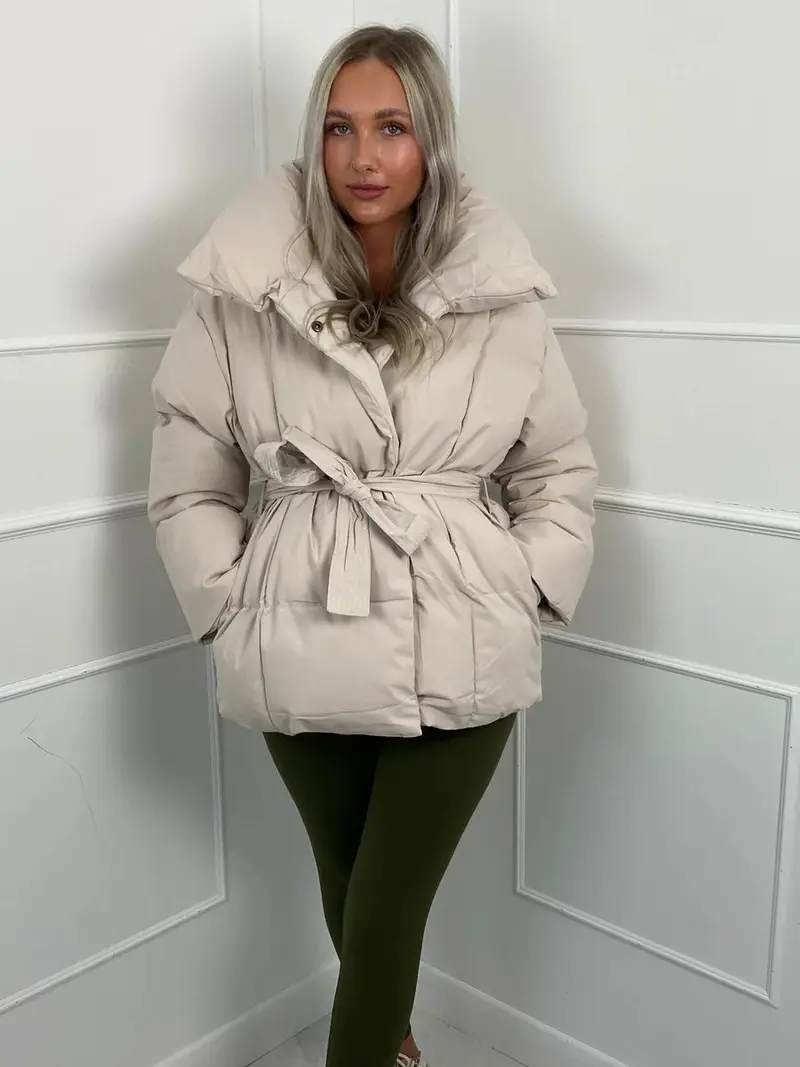 Nadine | Winter-Steppmantel für Damen mit Gürtel