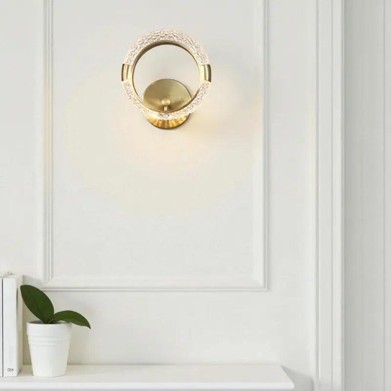 Nebula - Runde LED-Wandleuchte mit Gold-Finish