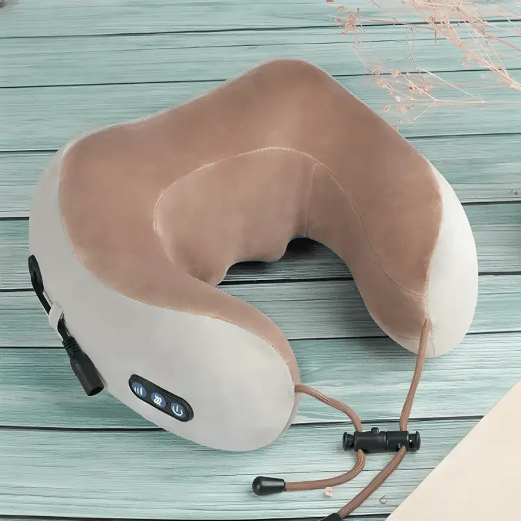 NeckNap - Elektrisch Nekmassage Kussen met Verwarming & Memory Foam voor Reizen