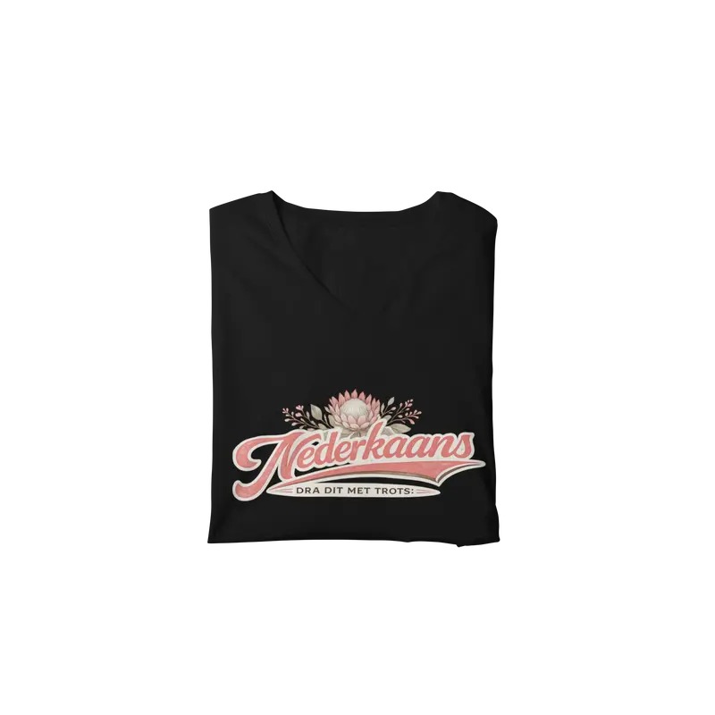 Nederkaans - Dra Dit Met Trots Retro Protea  - V-Neck - Ladies Shirt