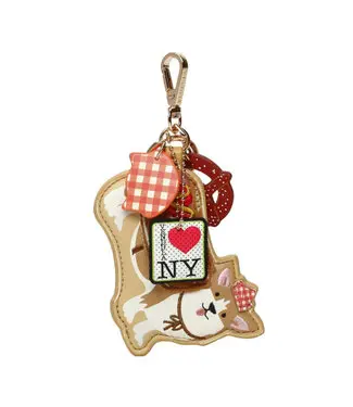 New York City Cats & Corgis Pretzel The Corgi Key Charm