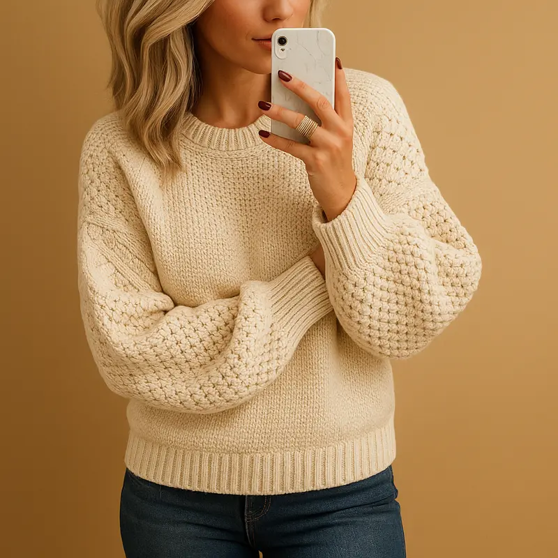 Nicole | Gemütlicher Grobstrickpullover für den Winter