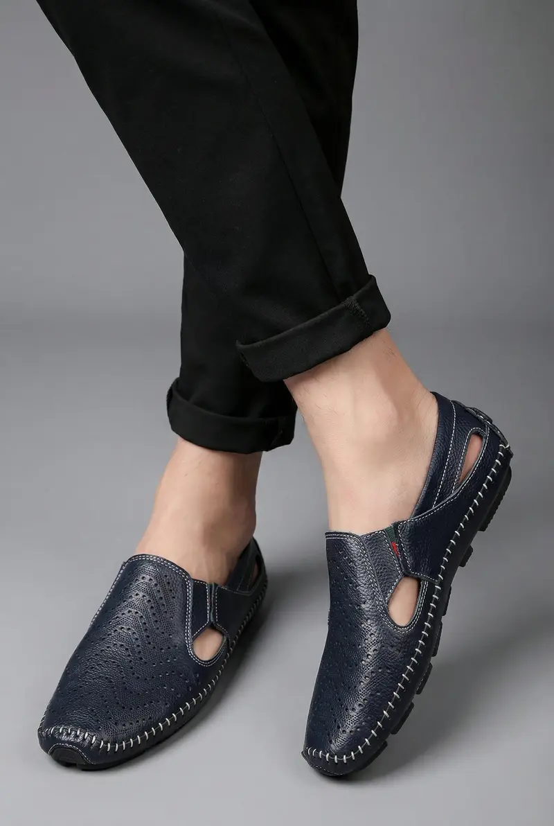 Niklas | Herren Atmungsaktive Perforierte Slip-On Sommer-Loafer