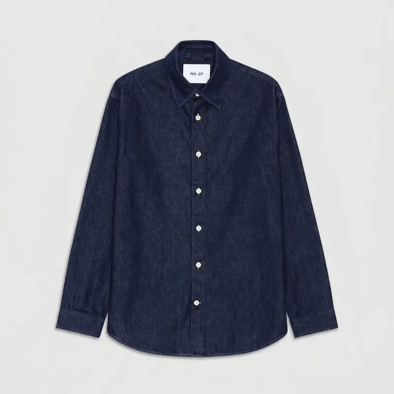 NN07 Casper 50033 Shirt Dark Rinse Denim
