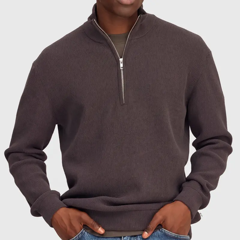 NN07 Danny Half Zip 6429 Sweater Deep Truffle