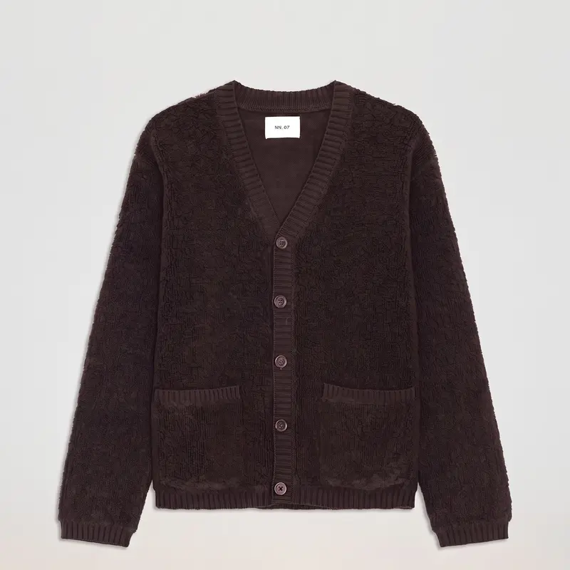 NN07 Fleece 60064 Cardigan Deep Truffle