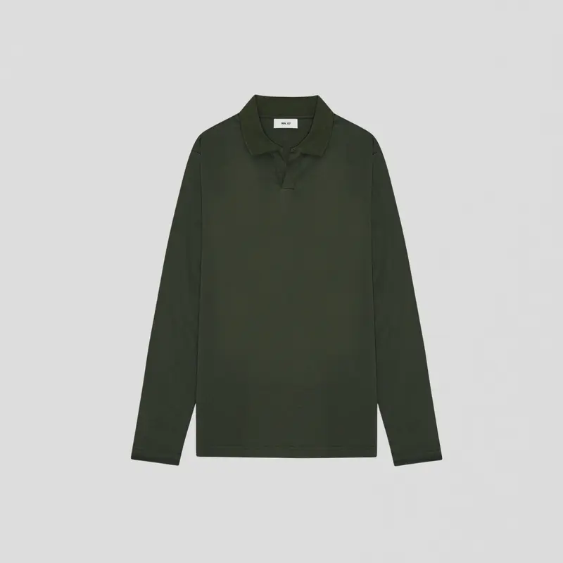 NN07 Paul LS 3525 Poloshirt Dark Army