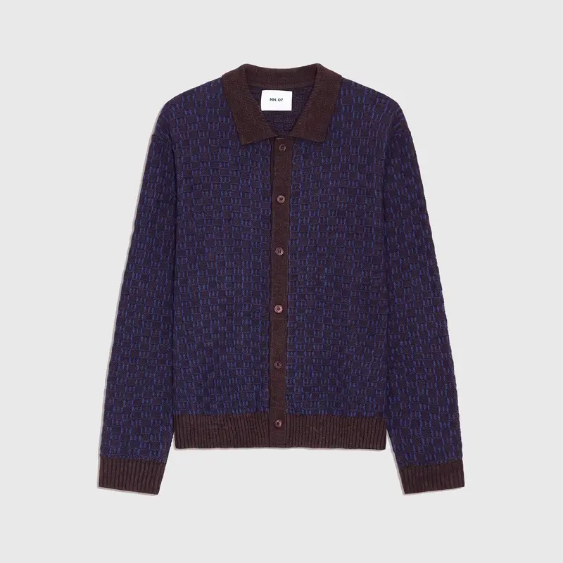 NN07 Thor Polo Cardigan 60004 Polo Deep Truffle