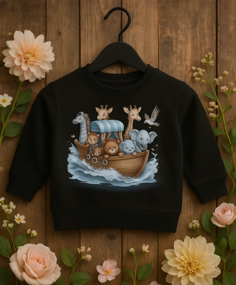 Noach's Ark Trainingspak – Kids Set (2-delig) | Zwart met kleurrijke print