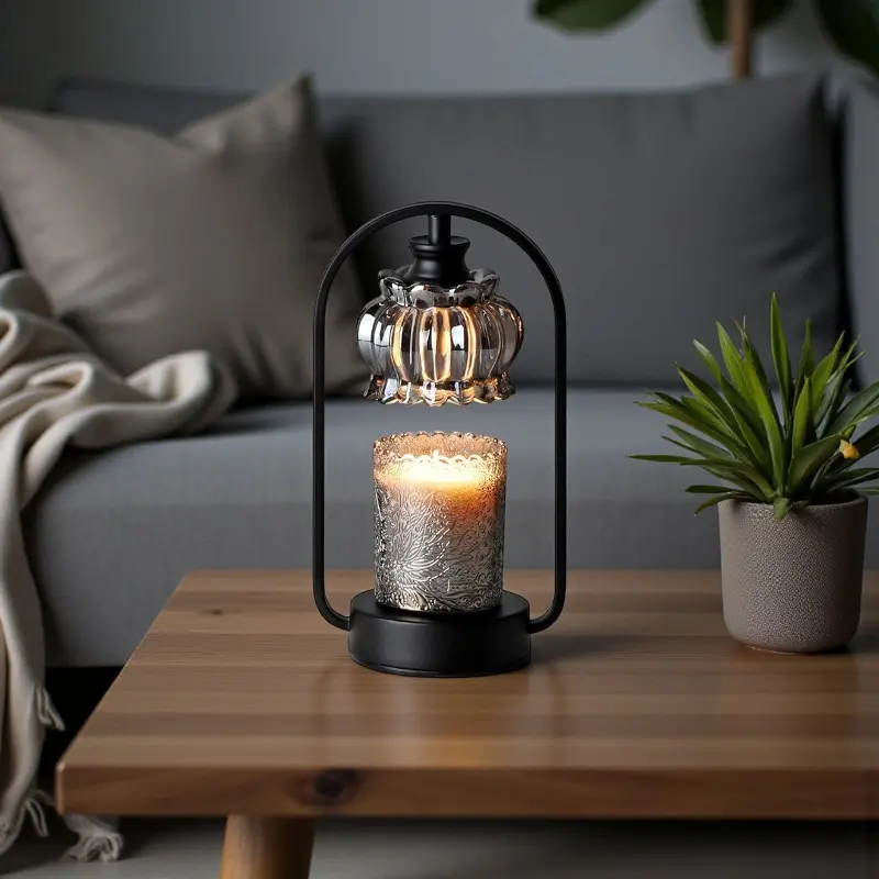 Nordische - Tischlampe mit Glasschirm