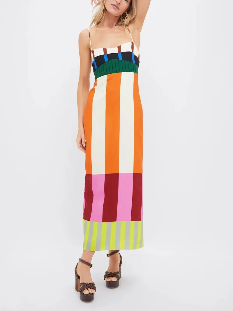 Norisse - Gestreiftes Soft-Touch-Sommerkleid