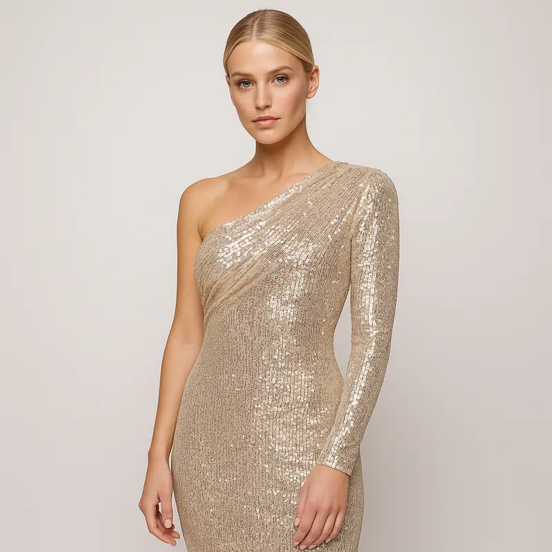 Nova | Women’s One-Shoulder Dress – Asymmetric Sleeveless Midi Dress
